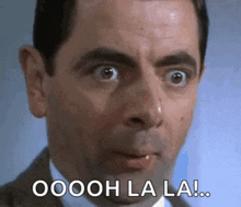 Mr bean meme going ooo la la