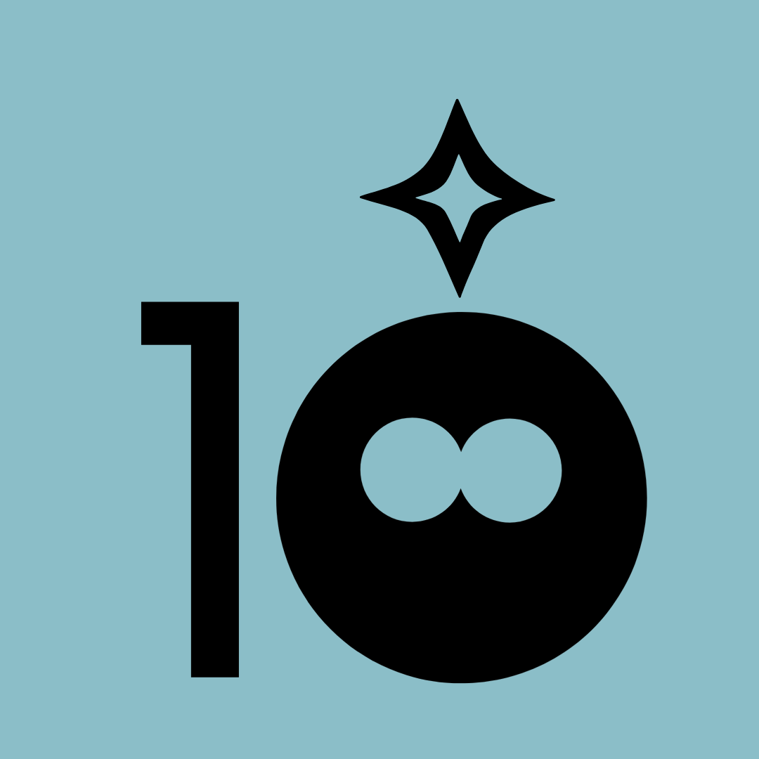 houbeanie - image of the number ten with the zero made from our houbeanie logo