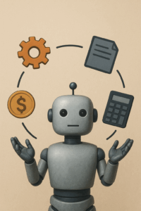 AI robot trying to juggle every task