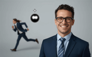 accountant. A client being chased up by the ai agent houbeanie, whilst the accountant sits back, not having to worry about chasing the client up