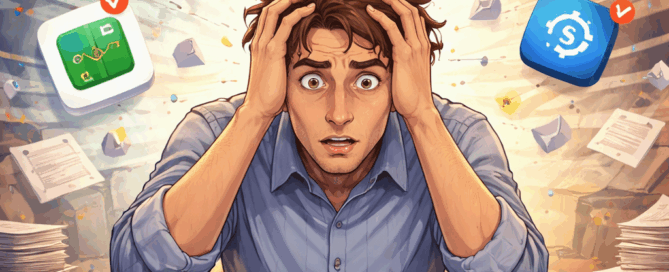 One place. An overwhelmed accountant surrounded by too many apps