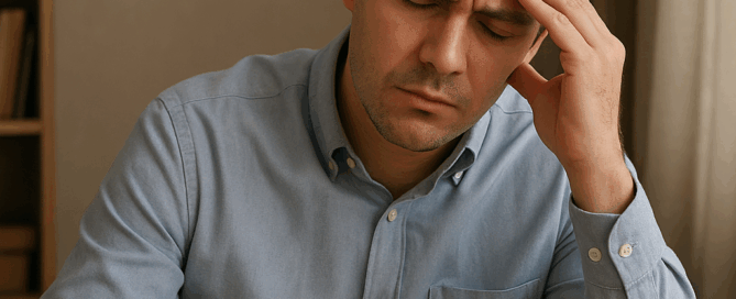 tax. An accountant with a turkey in front of him, and a thought bubble above his head with the word tax in it