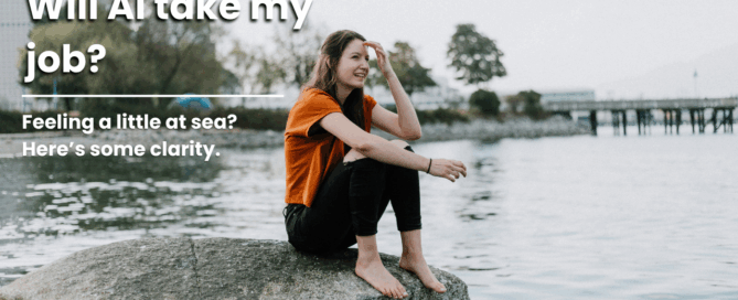 job vulnerability is something many are feeling, but is it necessary? A lady sat on a large rock as she looks out to sea in thought
