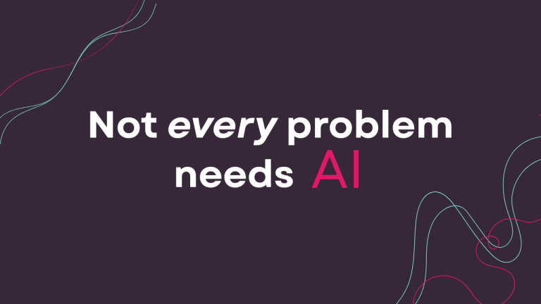 not every problem needs ai